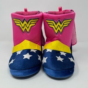Wonder Women DC Comics Toddler Girl's Boot Slip-On Slipper Shoe Large 9-10 Pink